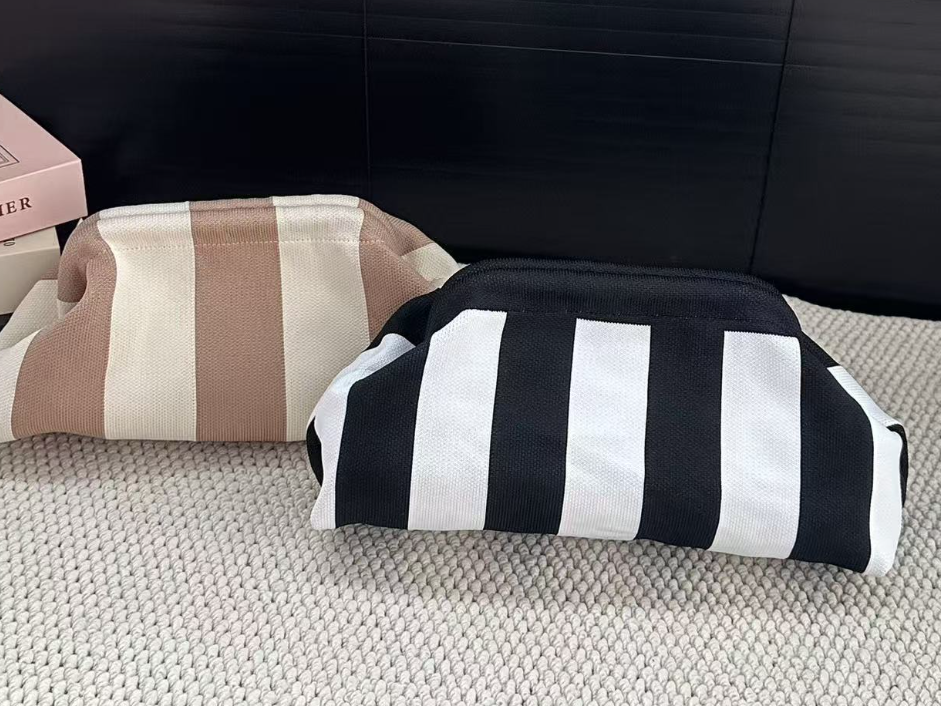 Assorted Geometric Patterns Soft Knit Clutch Bag