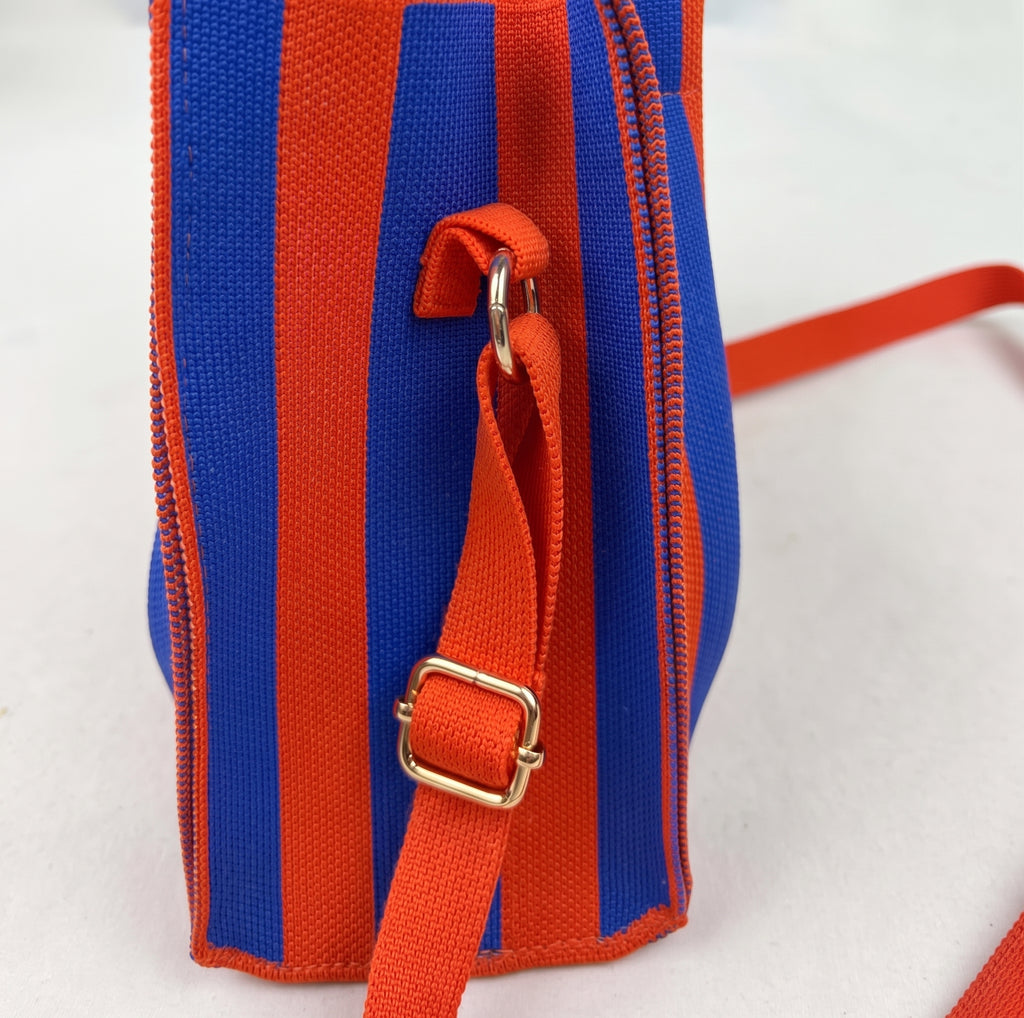 Casual Striped Adjustable Shoulder Strap Tote Bag