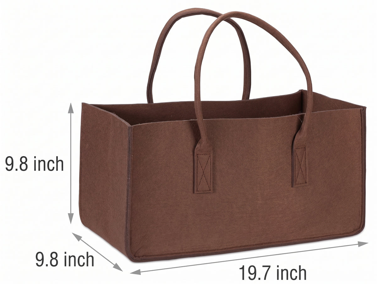 Customizable Structured Felt Reinforced Double Handles Tote