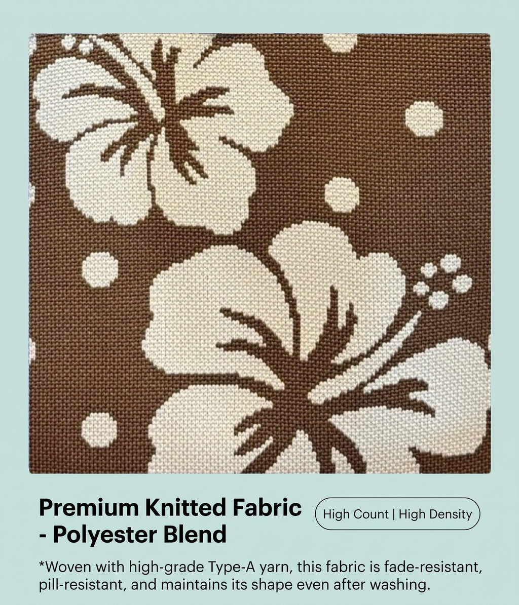 Vintage Floral Bow Pattern Knit Shoulder Tote Handbag