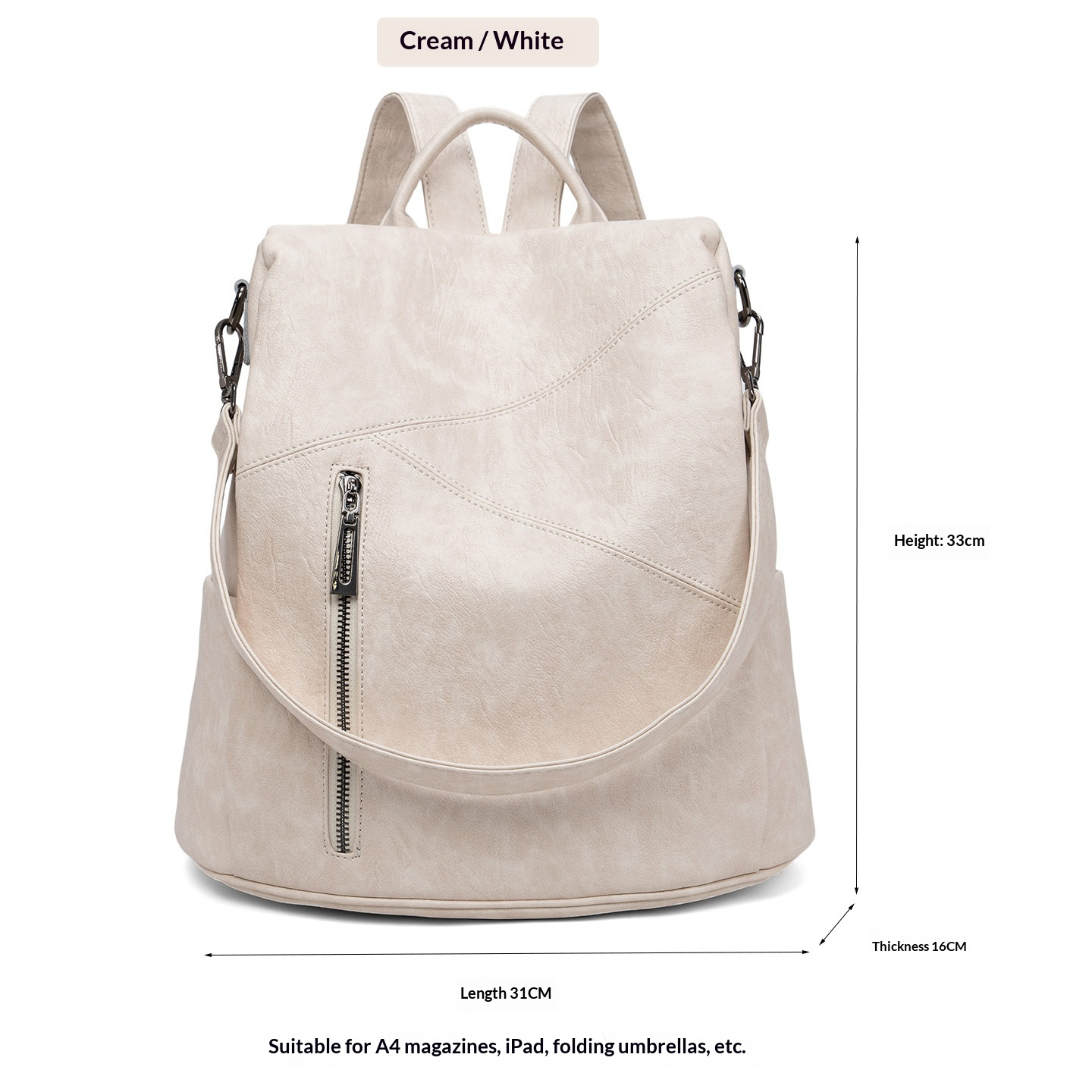 Large Capacity Convertible Travel Backpack Shoulder Bag
